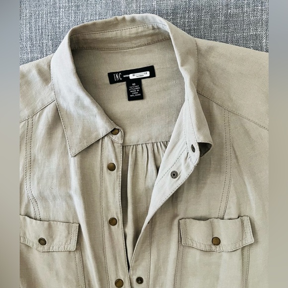 Vintage Y2K INC International Concepts Utility Belted Romper Size 10 - Picture 5 of 11